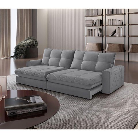 Sofá Firenze Linho 02 Módulos de 80cm B25cm Meu Sofá Online A230 Linho Cinza