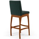 Ver mais imagens de Kit 03 Banquetas Altas Para Cozinha Sala de Jantar Fixa Mila B04 Linho Verde Musgo - Lyam Decor