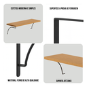 Ver mais imagens de Kit 2 Prateleira Suspensa Mão Francesa Côncavo 30x100cm
