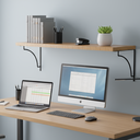 Ver imagem 5 de Kit 2 Prateleira Suspensa Mão Francesa Côncavo 30x100cm