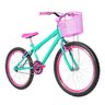 Bicicleta Feminina Aro 24 Aero Cor Verde Água e Pink - 6