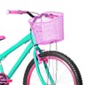 Bicicleta Feminina Aro 24 Aero Cor Verde Água e Pink - 4