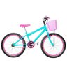 Bicicleta Feminina Aro 24 Aero Cor Verde Água e Pink - 2