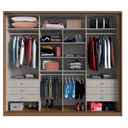 Ver imagem 2 de ROUPEIRO HERVAL PH 1739 - COR CARVALHO VERMONTT + FENDI - SEM ESPELHO