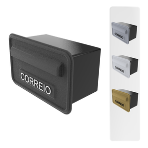 Caixa de Correios Cartas Parede Grade PVC Embutir Resistente:Preto