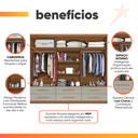 Ver imagem 5 de Guarda Roupas Casal 6 Portas e 6 Gavetas Maximus Zanzini