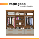 Ver imagem 6 de Guarda Roupas Casal 6 Portas e 6 Gavetas Maximus Zanzini