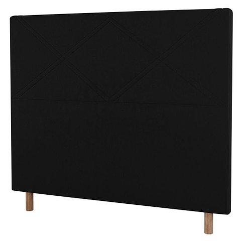 Cabeceira Cama Box Solteiro Cairo 90cm Corano Preto