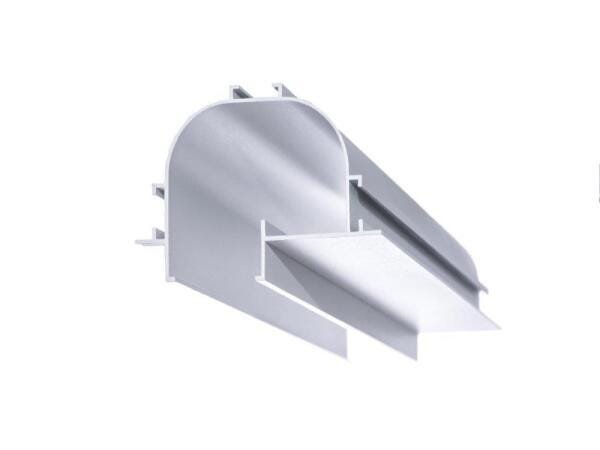 Perfil Linear Embutir No Frame para 1 Fita de LED Barra de 1 Metro Sem Fita de Led-Branco Micro Textura - 1