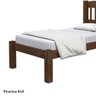 Cama Solteiro Madeira Maciça Itália- Castanho - 4