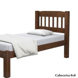 Cama Solteiro Madeira Maciça Itália- Castanho - 3