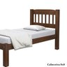 Cama Solteiro Madeira Maciça Itália- Castanho - 3