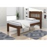 Cama Solteiro Madeira Maciça Itália- Castanho - 5