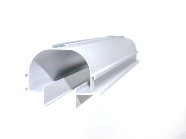 Perfil Linear Embutir No Frame para 2 Fita de LED Barra de 2 Metros Sem Fita de Led-Branco Micro Textur - 1