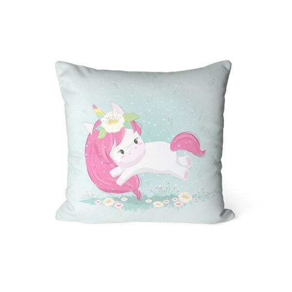 Capa de Almofada Avulsa Unicornio 45x45cm - 2