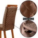 Ver imagem 3 de Mesa de Jantar Copper Lorena 120cm Tampo MDF Vidro Canto Copo com 4 Cadeiras Moderna Mobília