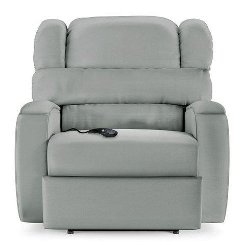 Poltrona do Papai Reclinável Sala de Cinema 2 Lugares Manual Baú Usb Pu Caramelo