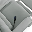 Ver imagem 5 de Poltrona do Papai Reclinável Sala de Cinema 2 Lugares Manual Baú Usb Pu Caramelo