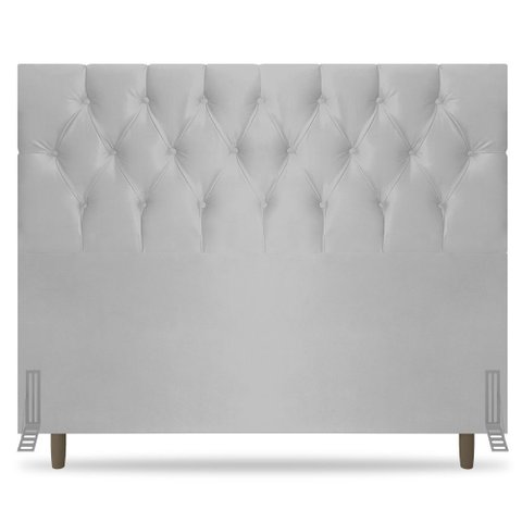 Cabeceira Cama Box Casal King Size Madrid 195cm Corano Branco - Abmaza