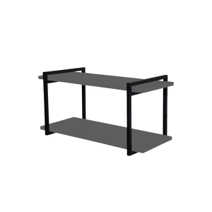 Nicho Metalon Duplo Organizador 70x20 Preto/cinza Escuro 02