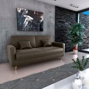 Ver imagem 4 de Sofá Cama Emília 2 Lugares 190cm Veludo Turkey Marrom Matrix