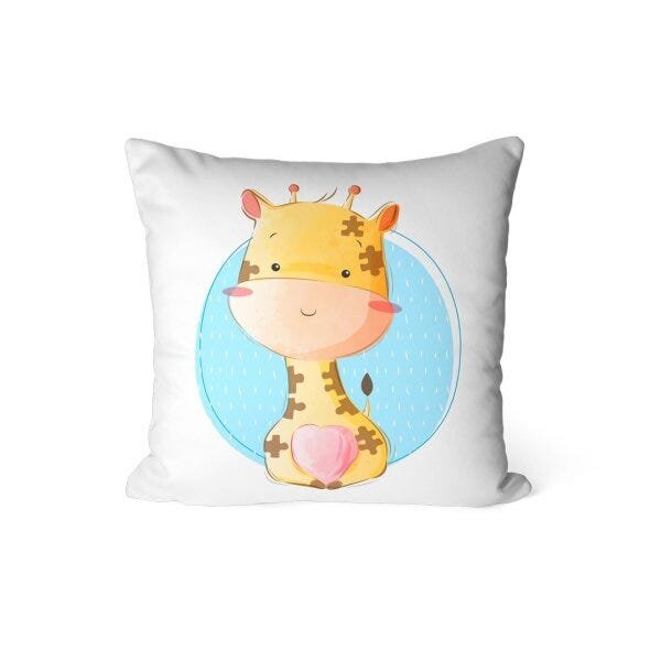 Almofada Avulsa Decorativa Girafa Baby 35x35cm - 2