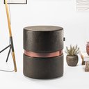 Ver imagem 2 de Kit 02 Puffs Decorativo Redondo Porto Luxo - SalaOne - Courissimo Preto