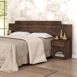 Cabeceira Casal/Queen Extensível 2 Mesas de Apoio Imperatriz Conquista Móveis - 1