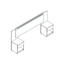 Cabeceira Casal/Queen Extensível 2 Mesas de Apoio Imperatriz Conquista Móveis - 3