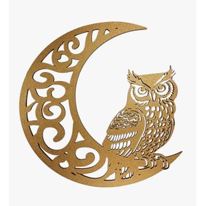 Lua com Coruja:marrom