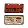 Kit Placas Decoração I Love Coffee e Java Time Café Vintage - 1