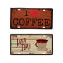 Ver imagem 1 de Kit Placas Decoração I Love Coffee e Java Time Café Vintage