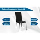 Ver imagem 4 de Sala de Jantar Completa Elba Tampo Madeirado C/ Vidro 160cm e 6 Cadeiras Amsterdã Niquel/preto -