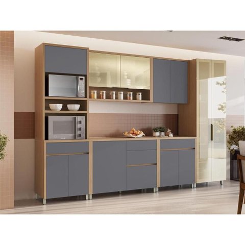 Cozinha Completa Nesher 6 Peças Condessa CZ419 Carv/Titânio