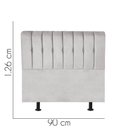 Ver imagem 2 de Cabeceira para Cama Box Solteiro 90 Cm Kiara:cinza Claro