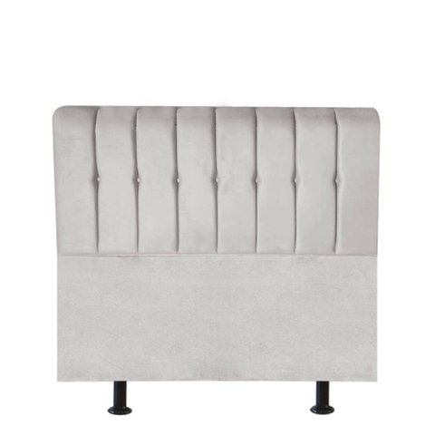 Cabeceira para Cama Box Solteiro 90 Cm Kiara:cinza Claro