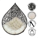 Ver imagem 7 de Balanço Suspenso Ninho Gota para Área de Churrasco - Preto A1