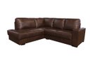 Ver imagem 1 de Sofá de Couro Canto Marrocos 2 Lugares com Chaise Esquerda Marrom Bicolor - Mempra Design