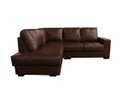Ver imagem 2 de Sofá de Couro Canto Marrocos 2 Lugares com Chaise Esquerda Marrom Bicolor - Mempra Design