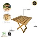 Ver mais imagens de Mesa de Madeira Dobrável Rústica Vereda Marrom/Madeiral