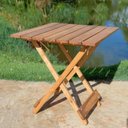 Ver imagem 1 de Mesa de Madeira Dobrável Rústica Vereda Marrom/Madeiral