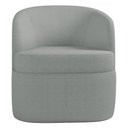 Ver imagem 6 de Poltrona Giratória Decorativa para Sala Dandara K04 Bouclê Cinza - Mpozenato
