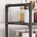 Ver imagem 7 de Rack de Bancada Cozinha Suporte pra Micro-Ondas e Utensílios Cor:Preto;Tamanho:U