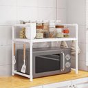 Ver imagem 4 de Rack de Bancada Cozinha Suporte pra Micro-Ondas e Utensílios Cor:Preto;Tamanho:U