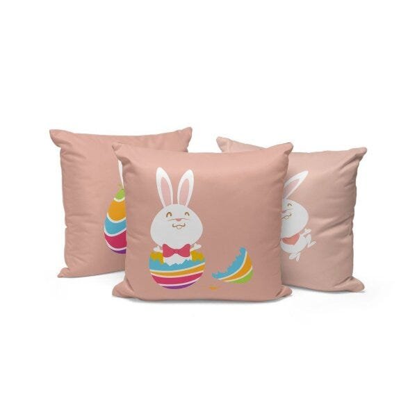 Kit 3 Almofadas Happy Easter 45X45cm - 5