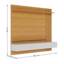 Ver imagem 4 de Painel para TV até 70 Polegadas 180,1CMX162CM 3 Portas Basculantes 2 Prateleiras Juriti
