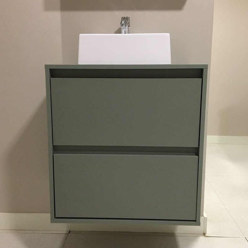 Gabinete para Banheiro com Cuba 60cm Mdf Verde Dubai - On Móveis - 5