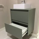 Ver imagem 7 de Gabinete para Banheiro com Cuba 60cm Mdf Verde Dubai - On Móveis