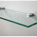 Ver mais imagens de Kit 2 Suportes Porta Shampoo de Vidro Incolor Banheiro Luxo 30cmx10xcmx6mm