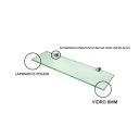 Ver imagem 4 de Kit 2 Suportes Porta Shampoo de Vidro Incolor Banheiro Luxo 30cmx10xcmx6mm